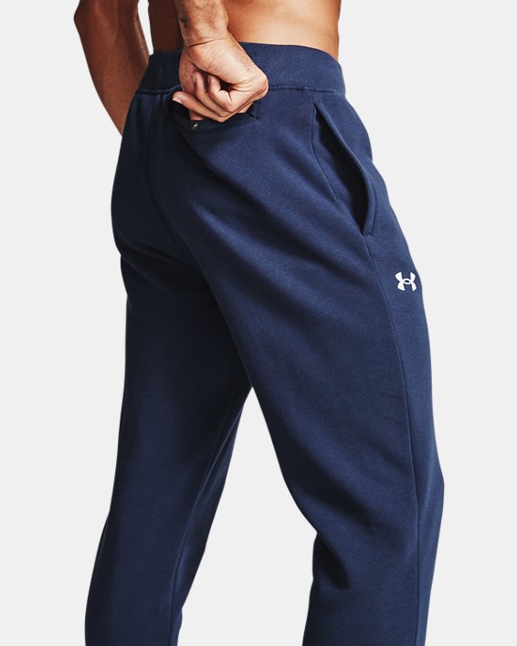 Pantalon de jogging UA Rival Cotton pour homme, Navy, pdpMainDesktop image number 4